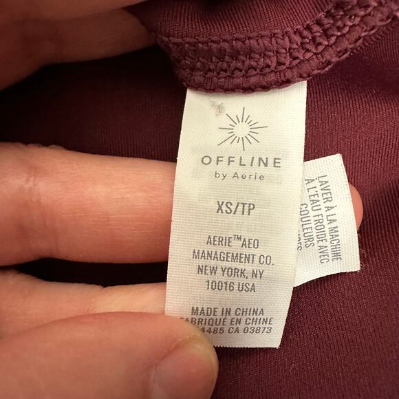 Offline by Aerie Goals Pocket Bike Short Burgundy XS - Picture 4 of 5